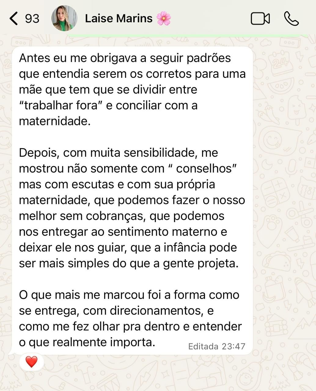 Depoimento Laise Marins